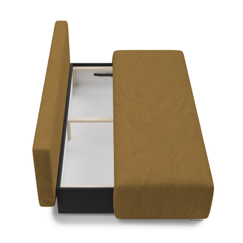 Adriyana 3 Seater Sofa Bed, Mustard