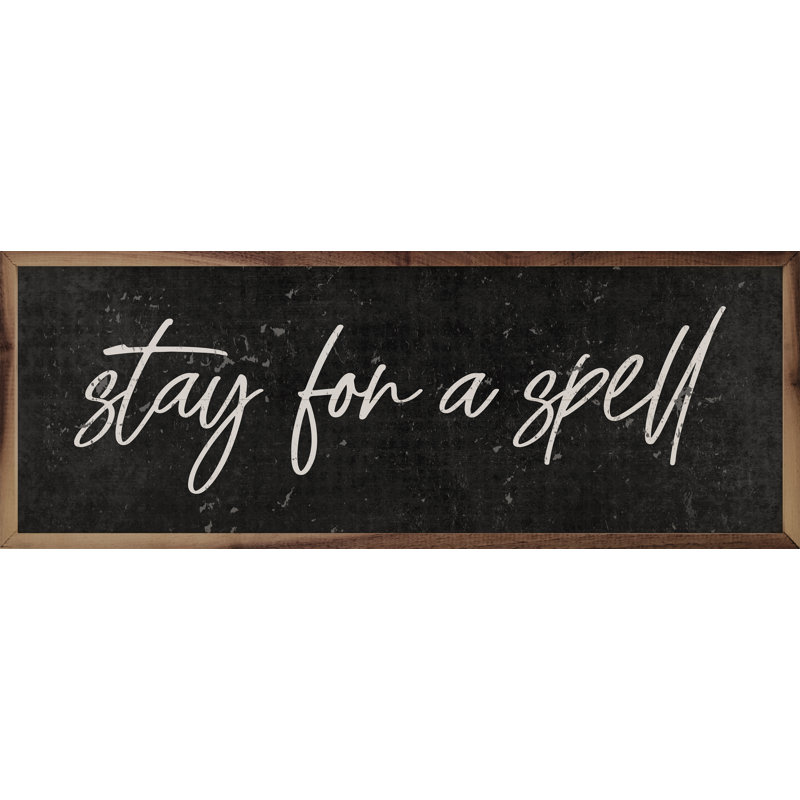 Simple Stay For A Spell - noir, L 36 po x H 12 po