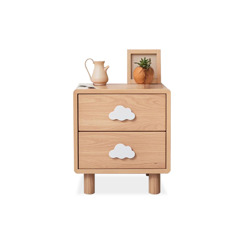 Modern Solid Wood End Table, 17.72" H x 11.81" W x 15.75" D