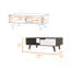Table basse Hambourg 2.0, une tablette ouverte, un tiroir, une table