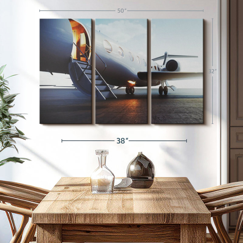 Impression sur toile Luxury Luxury Plane, H 32 po x l 50 po x P 1,25 po