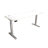 Skyscraper Electric Height Adjustable Standing Desk, Dual Motor and Digital Control with Memory, 72x24, White Top with Brushed Silver Frame-765077070-765077067