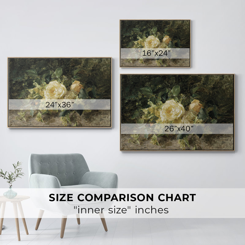 Paysage rétro - DCCL, H 17 po x l 25 po x P 2 po, Toile naturelle avec cadre flottant