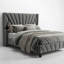 Grand lit plateforme tapissier Modern