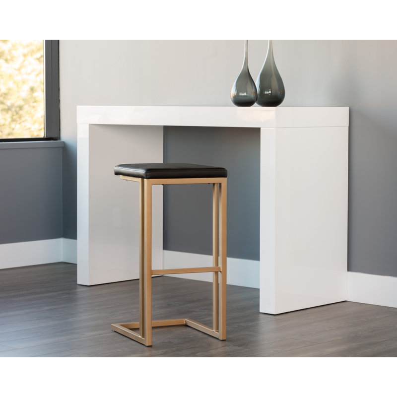 Urban Unity Upholstered Stool with Metal Frame, Counter Stool (26" Seat Height)