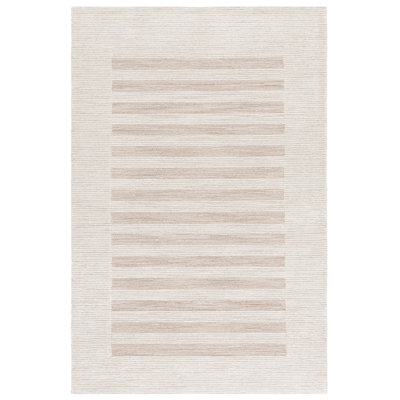 Hand-Tufted Striped Wool Rug