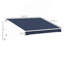 Auvent rétractable 10 pi x 8 pi, auvents de patio, abri pare-soleil avec manivelle, tissu résistant aux rayons UV et à l'eau et cadre en aluminium-677101806