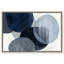 Art mural encadré "Overlaping Blues III" par Art Remedy, cadre argenté, 36 x 24-459297461-459297462