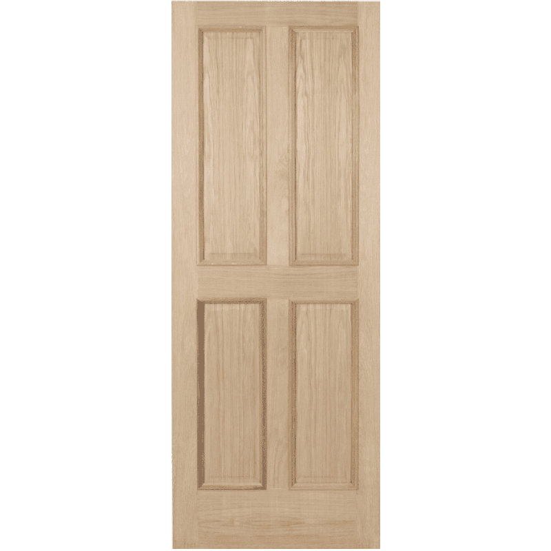 Brigitte Veneer Sliding Doors Unfinished, 198.1cm H x 61cm W x 3.5cm D