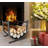 Metal - Firewood Log Rack - Curved shape