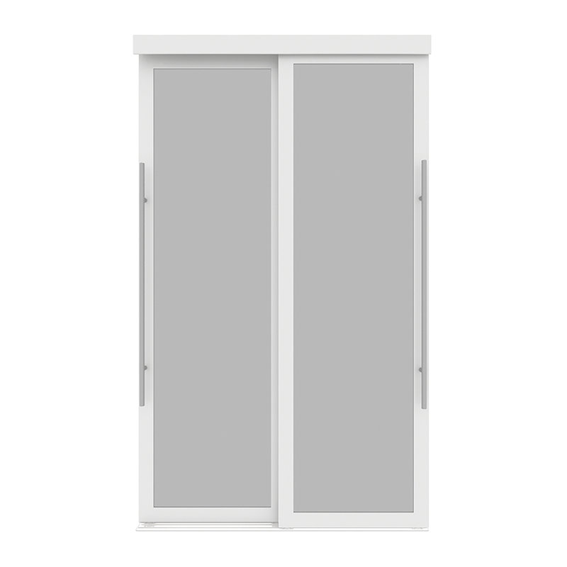 Portes de garde-robe coulissantes en verre avec quincaillerie d'installation, 48 po x 80,5 po