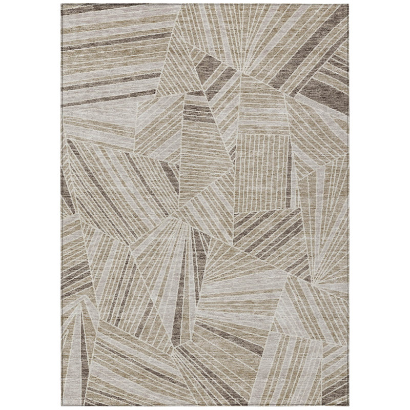 Colturo Flatweave Abstract Indoor / Outdoor Rug, Rectangle 3' x 5'