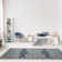 Rectangle Abstract Power Loom Polypropylene Area Rug in Blue