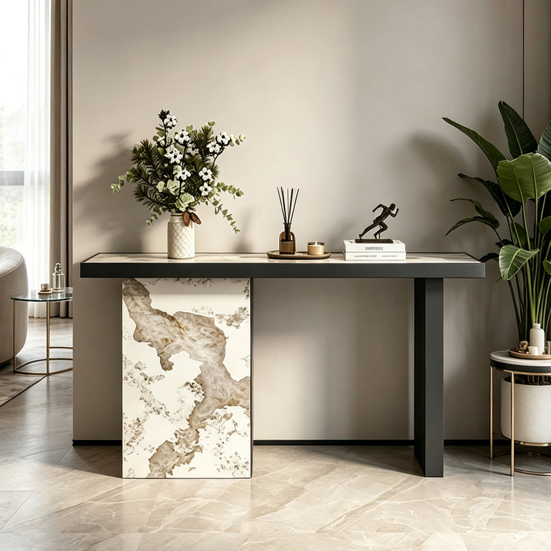 Console Italian Light Luxury, H 31,5 po x l 39,4 po x P 11,8 po