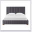 Grand lit gris foncé