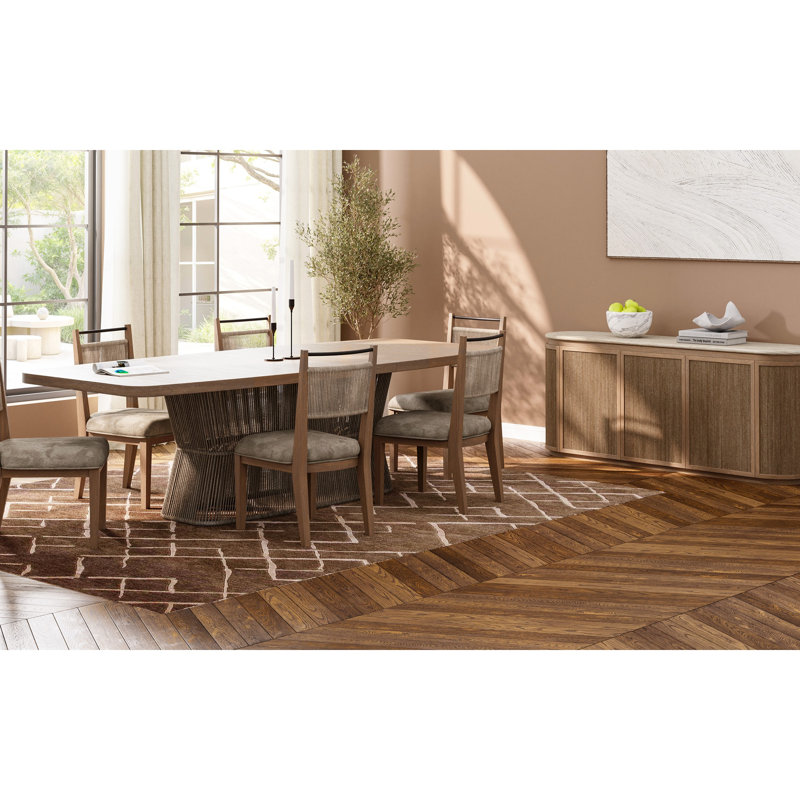 Ensemble de 2 chaises carrées / caramel, Brun