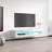 Fly 63" Modern Floating Wall Mounted TV Stand with LED Lighting, High Gloss Finish-237031551