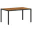 7 Piece Garden Dining Set Black