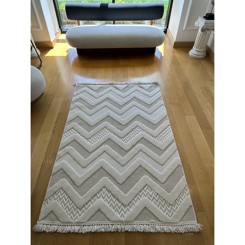 Tivan Striped Indoor / Outdoor Rug, Runner 3'3" x 9'10"