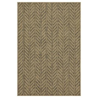 Earth Jute/Black Indoor/Outdoor Area Rug