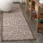 Haggerty Vintage Filigree Textured Weave Taupe/Espresso Indoor/Outdoor Rug-825808139