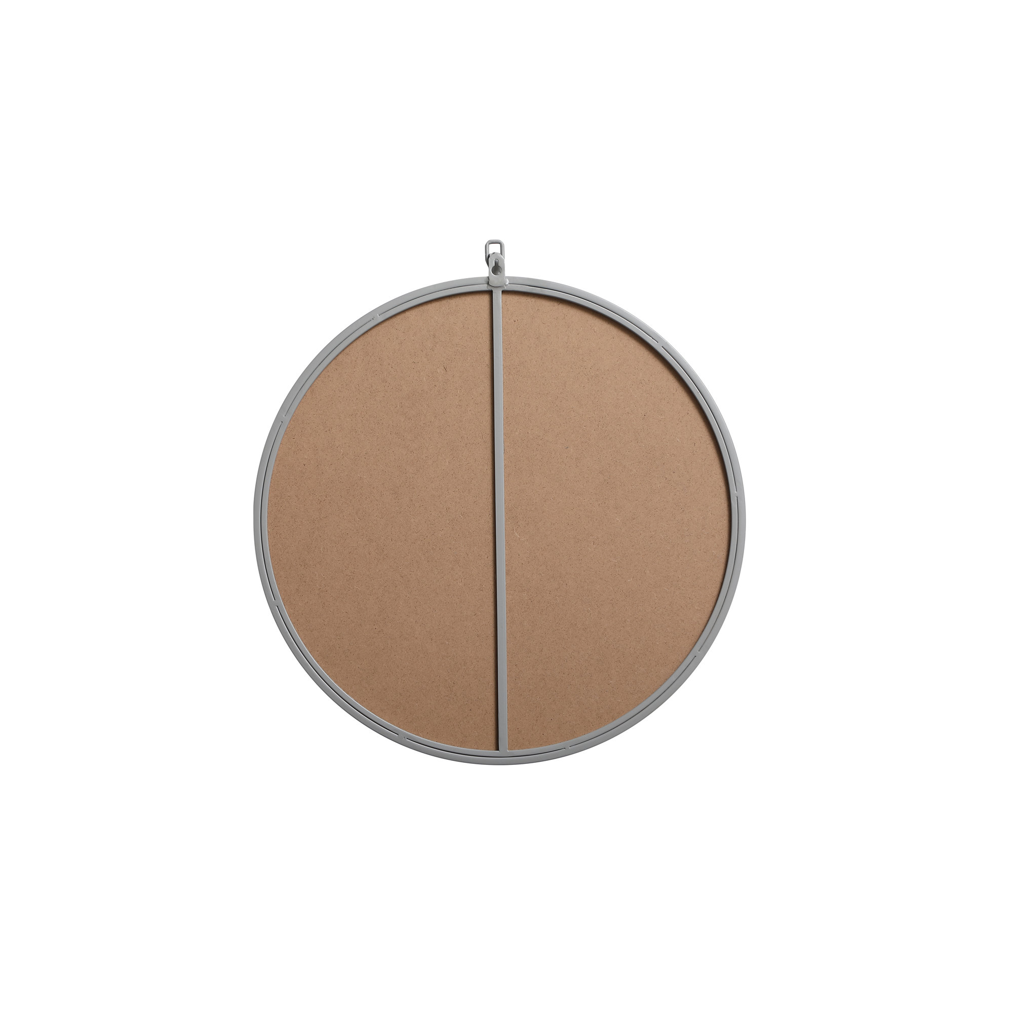 Cassie Metal/Manufactured Wood Round Wall Mirror, White, 21" x 21"