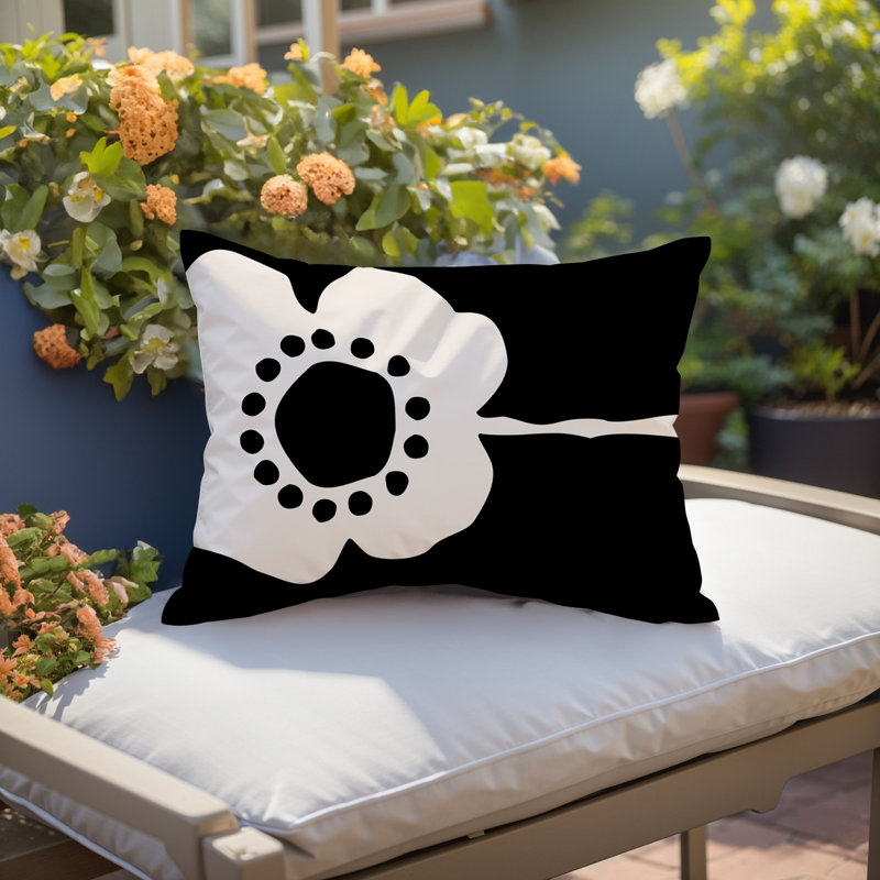 Coussin lombaire réversible intérieur / extérieur Sofi Minimalist, H 14 po x l 20 po, Crème, crème