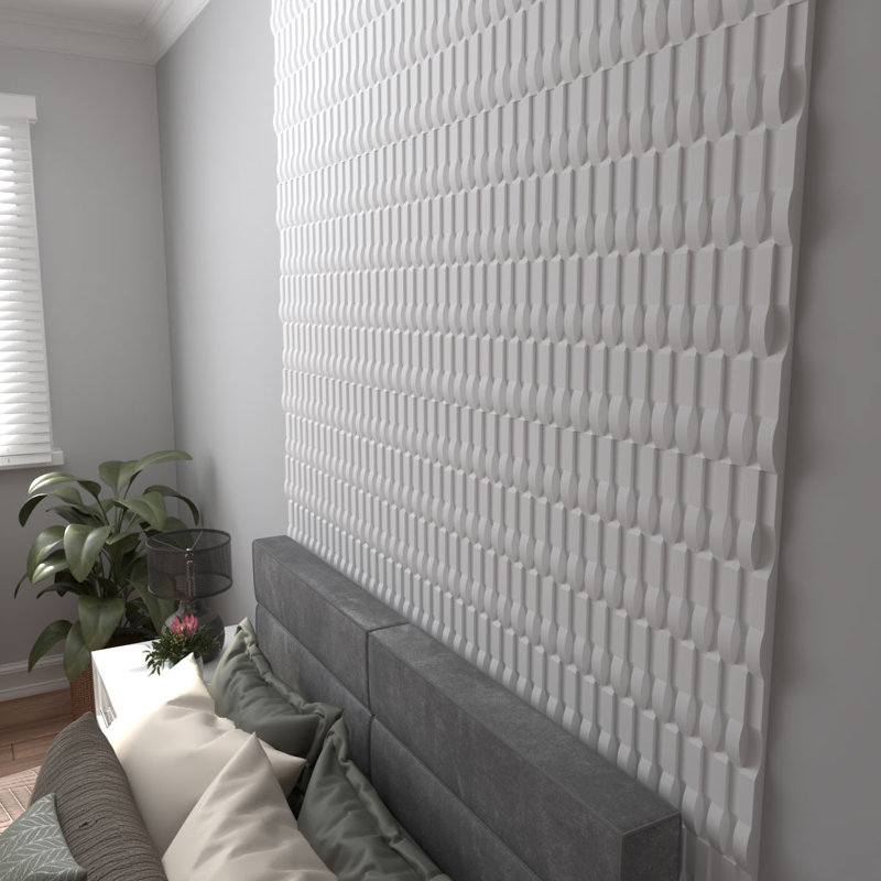Edgecraft Moraine Style Seamless White Wall Tile Panel