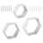 Emeria 3 Piece Hexagon Floating Shelf-633166844