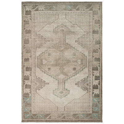 Bungalow Rose Palar Medallion Tan/Taupe Area Rug