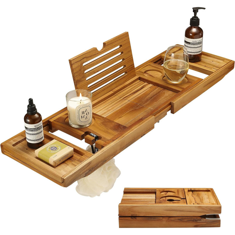 Plateau de baignoire, plateau de baignoire en teck