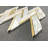 Calacatta Marble and Metal Herringbone Mosaic Wall Tile
