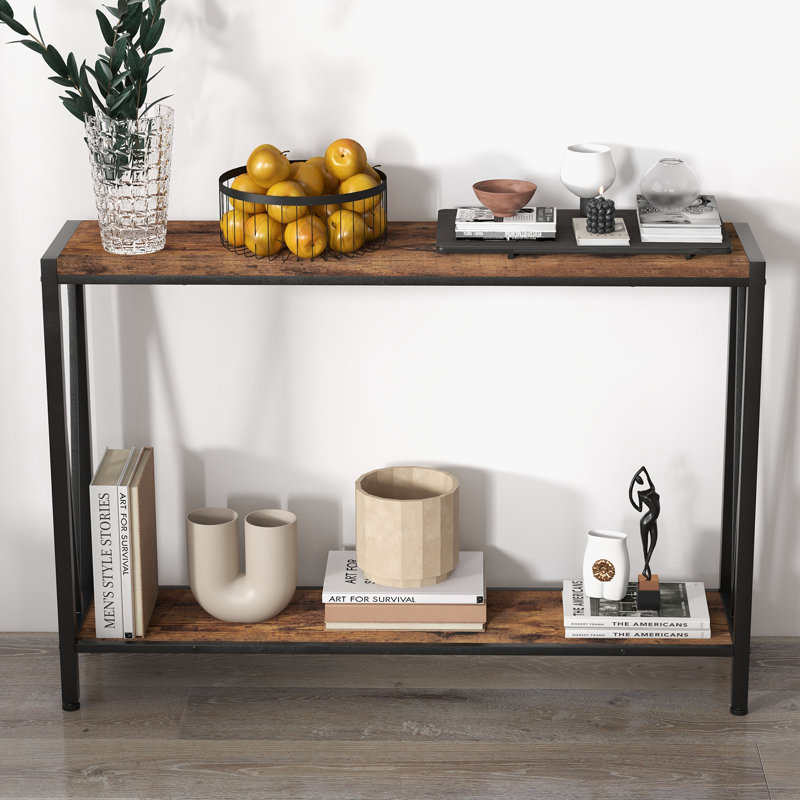 Ajaypal 109.98cm Console Table, Brown/Black