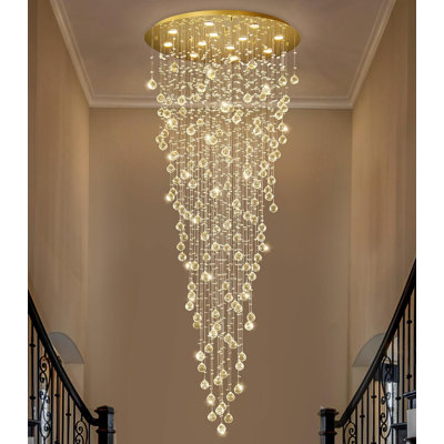 Elegant Crystal Dimmable Raindrop Chandelier