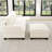 4-Piece Modern L-Shaped Corduroy Modular Sectional Sofa, Cloud Couch With Storage Ottoman-1393315572