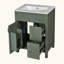 Bathroom Vanity with Ceramic Sink and Double Storage Racks on the Door-466011119