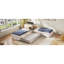 Économiseur d'espace 3 en 1 lits, bois MDF simple tapissier, maison familiale moderne