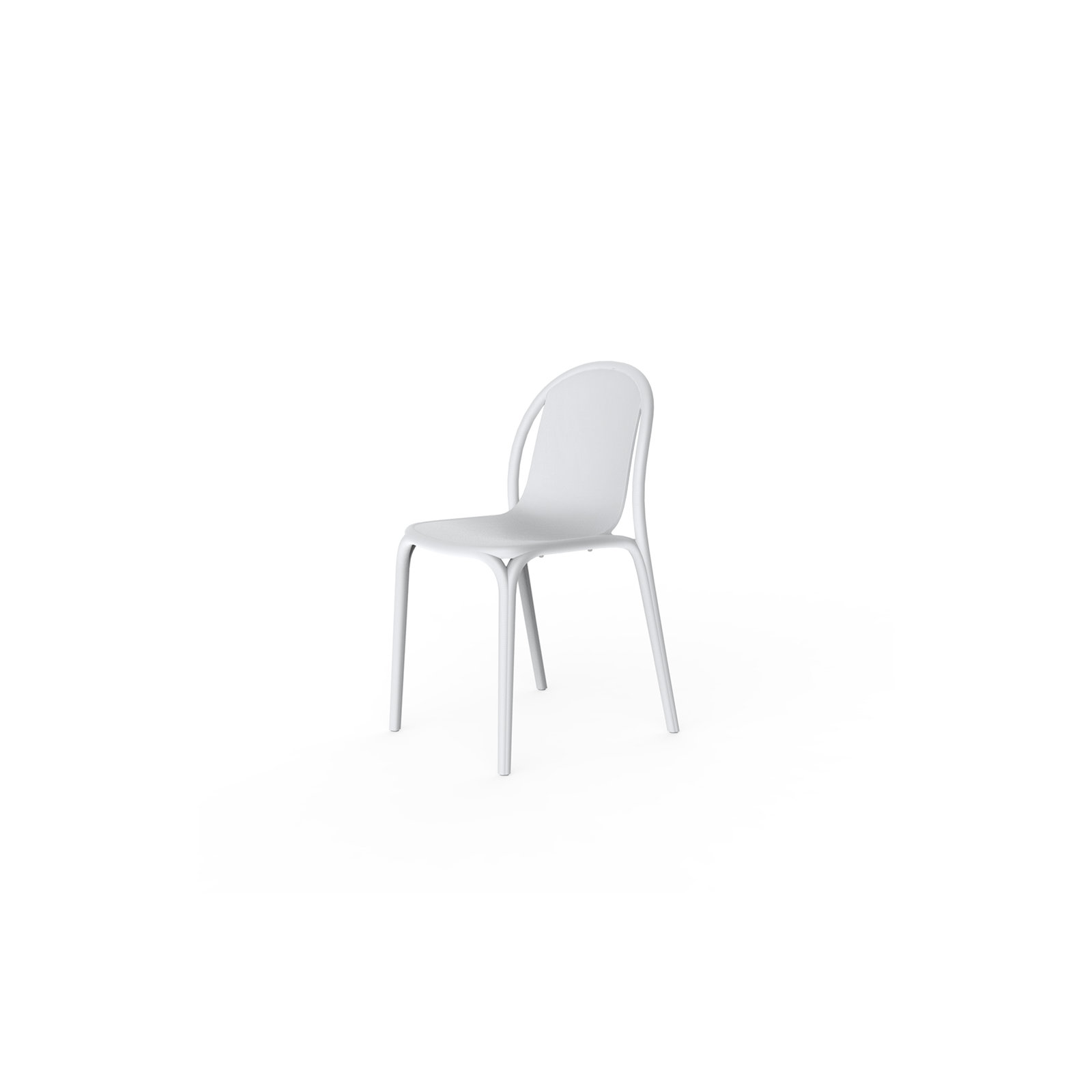 Brooklyn Stacking Patio Dining Side Chair, White