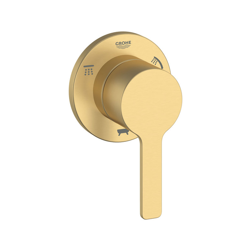 Lineare™ 1-Handle Wall Mount 3-Way Diverter Valve Trim Kit, Grohe Brushed Cool Sunrise