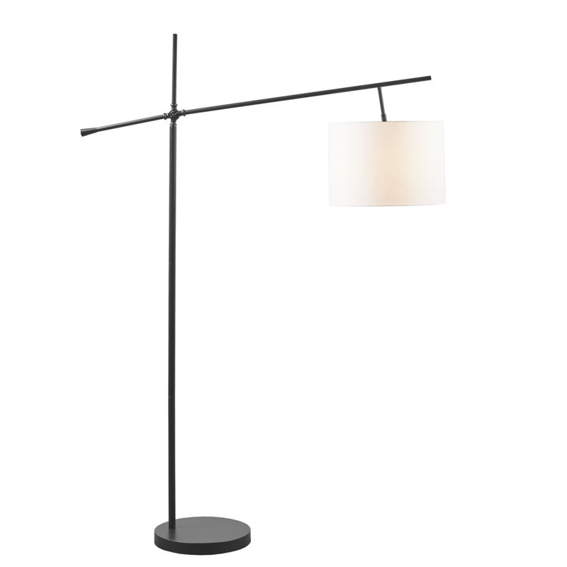 Lampe sur pied arquée réglable avec abat-jour tambour Orren Ellis Toby