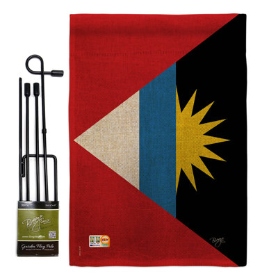 Double Sided 18.5'' H x 13'' W Polyester Flag Set