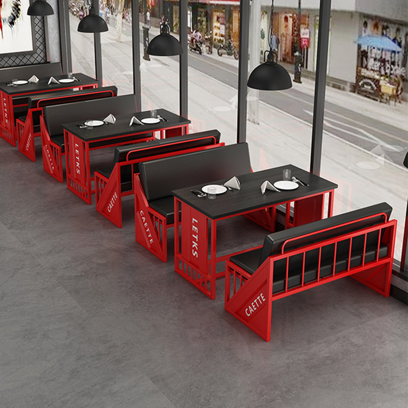 Banc rembourré en similicuir, Rouge