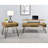 Golden Oak And Black Square Table_Coffee Table