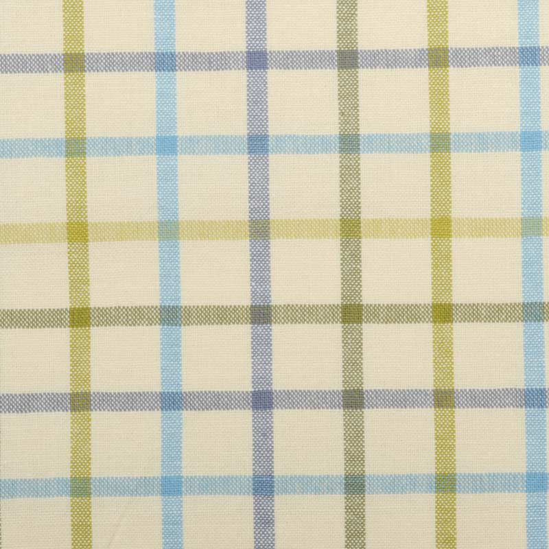 Ashley 100% Cotton Fabric, Blue/Avocado