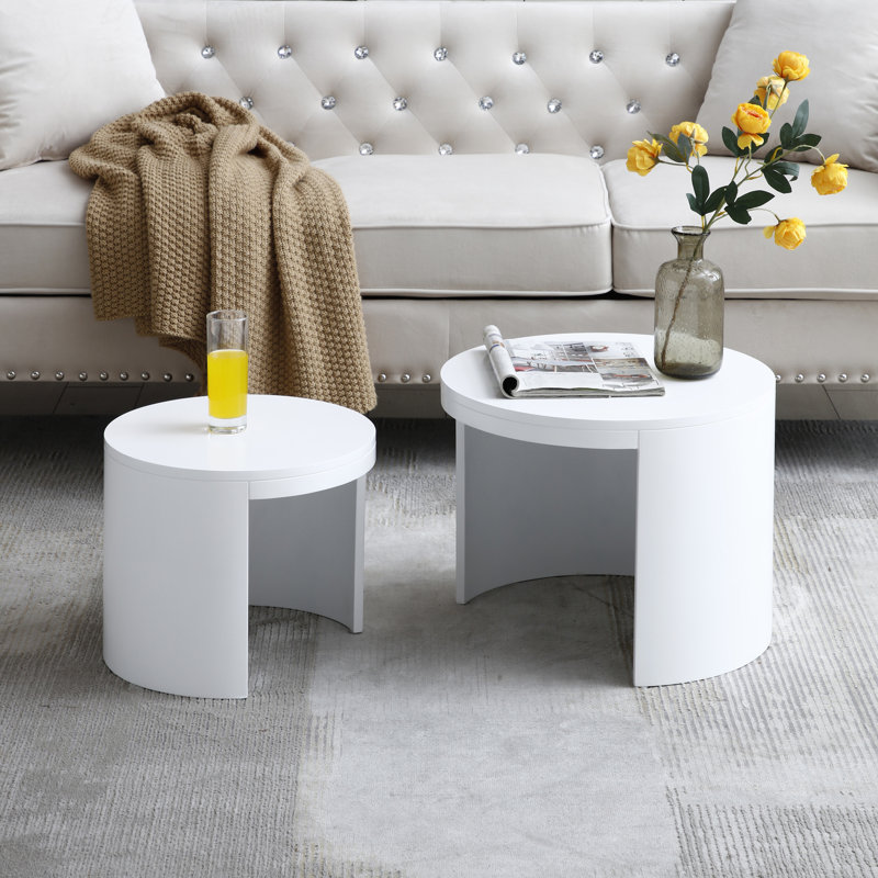 Axsel Nesting Tables, White