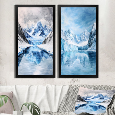 Glacial Grandeur in Antarctica I - Alaska, décoration murale, paysages modernes, 2 pièces