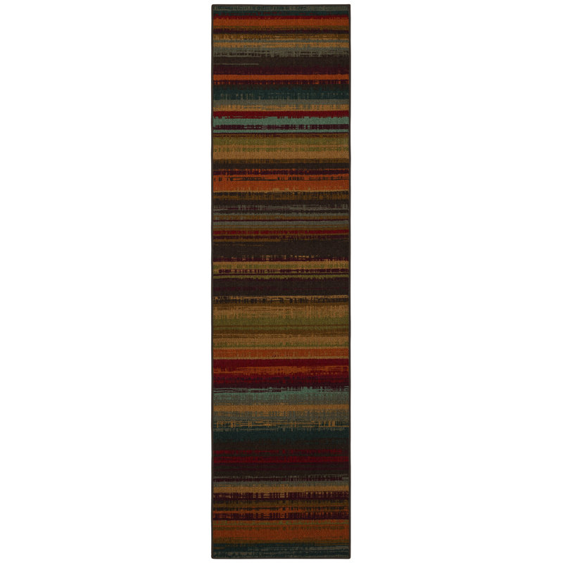 Vogel Synthetic Striped Indoor Rug, Rectangle 2' x 8'