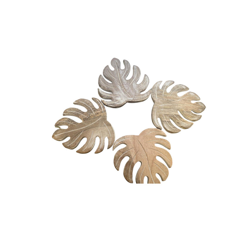 Wood 4 Piece Trivet Set