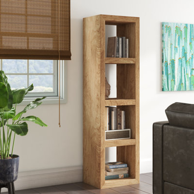 Beatrix 157cm H x 43cm W Solid Wood Cube Bookcase