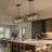 Kitchen Island Steel Rectangle Dimmable Pendant-454512282-454512281